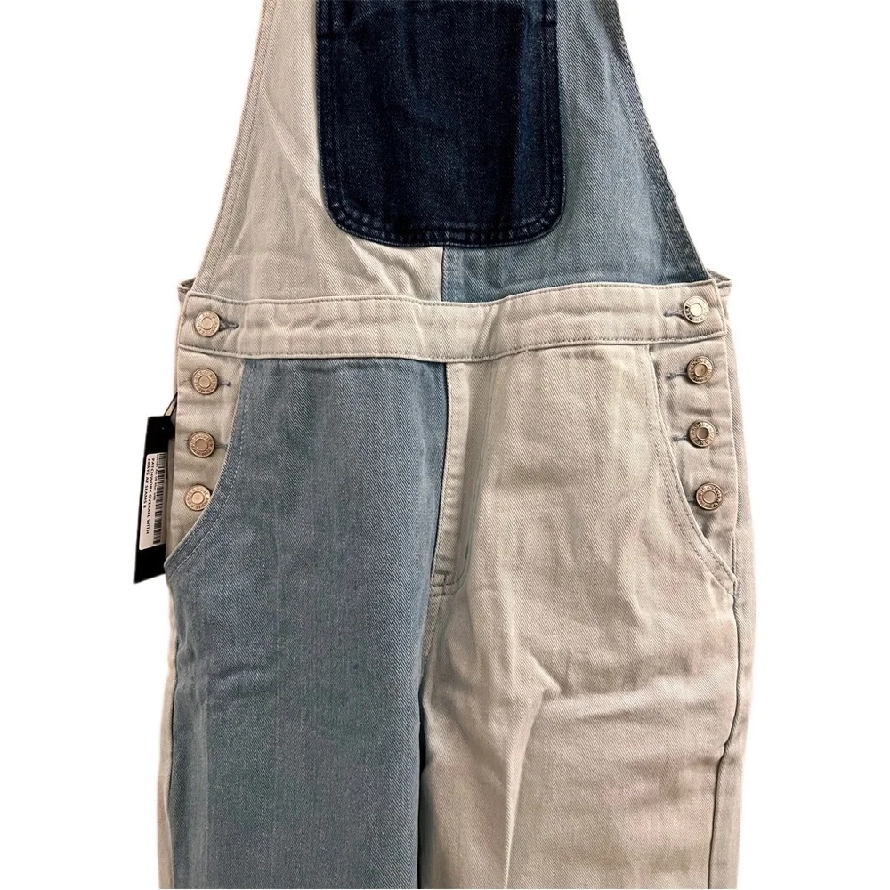 Momokrom Distressed Patchwork Denim Overalls Dolls Kill - Picture 4 of 12